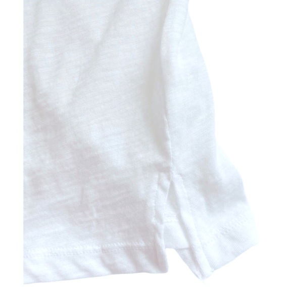 Remade By Thredup White V-Neck Pocket T-Shirt, Size Large - Picture 4 of 8